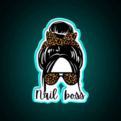 Nail Boss Manicure Ladys Nail Salon Led Neon Sign Rgb Color - Shineneon