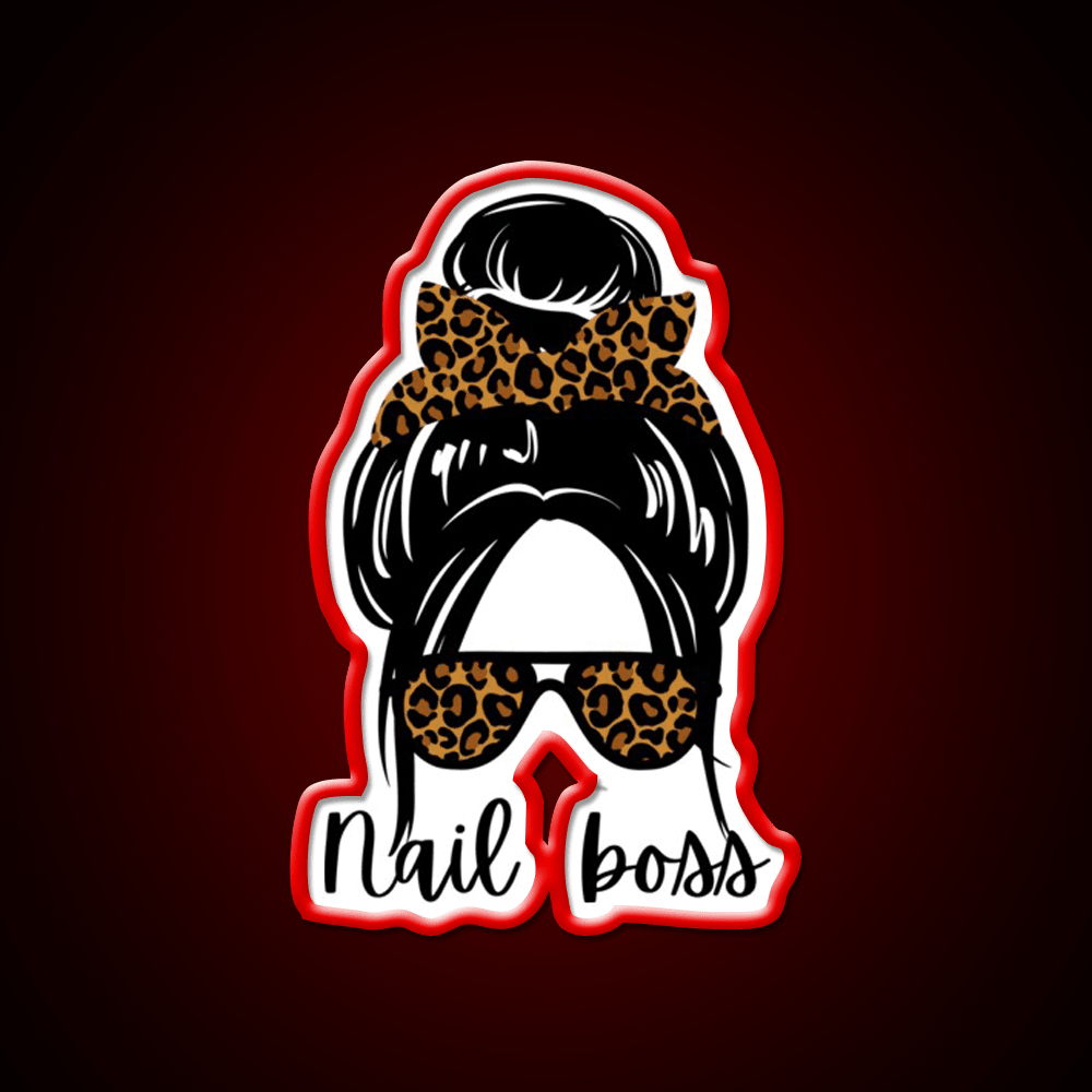 Nail Boss Manicure Ladys Nail Salon Led Neon Sign Rgb Color - Shineneon