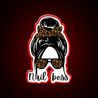 Nail Boss Manicure Ladys Nail Salon Led Neon Sign Rgb Color - Shineneon