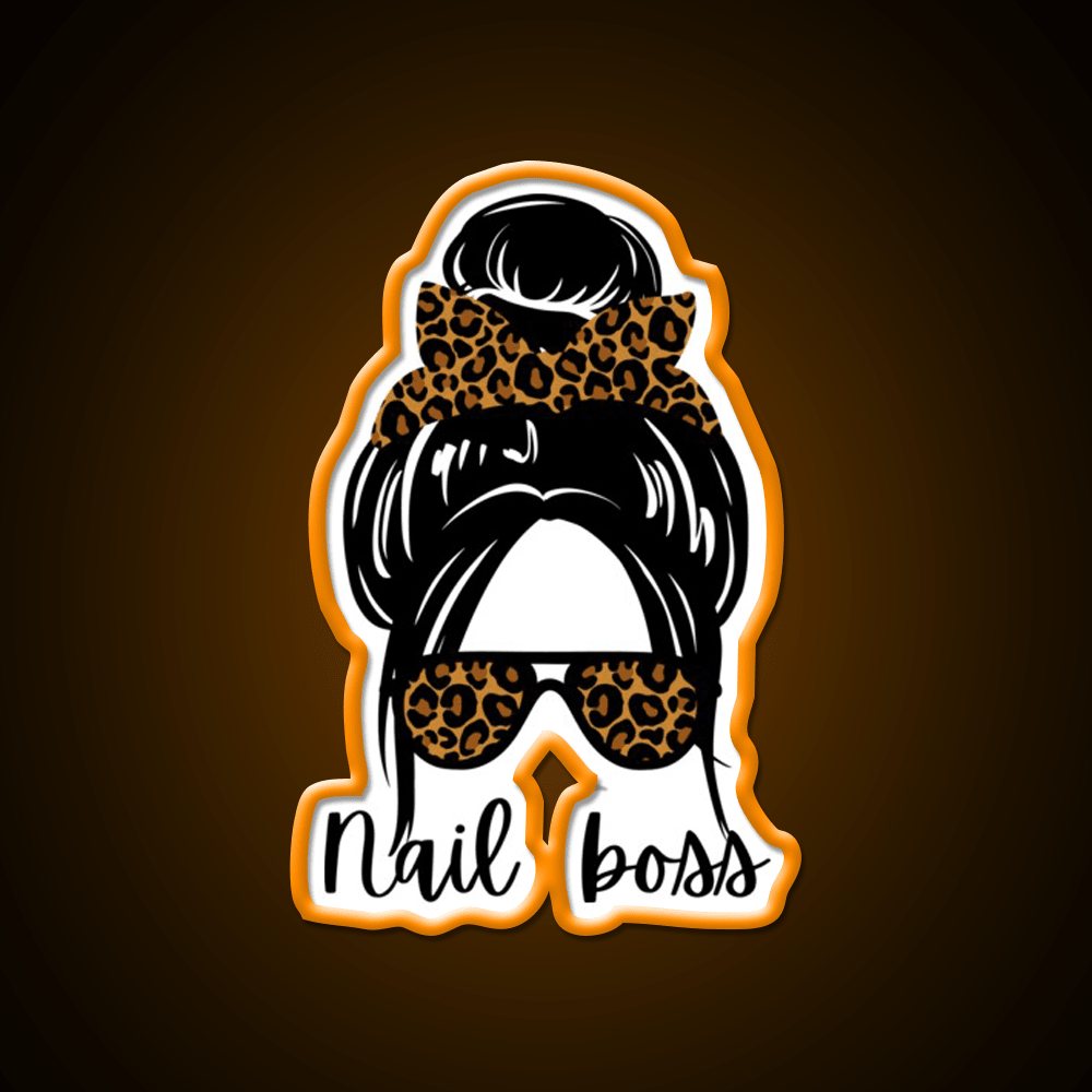 Nail Boss Manicure Ladys Nail Salon Led Neon Sign Rgb Color - Shineneon