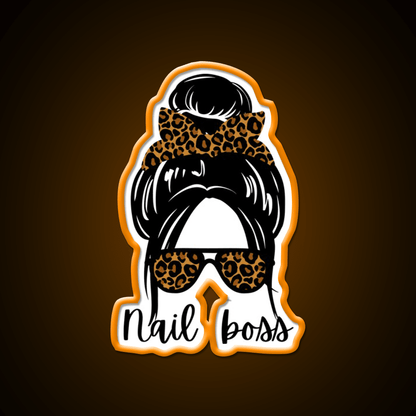 Nail Boss Manicure Ladys Nail Salon Led Neon Sign Rgb Color - Shineneon