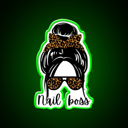 Nail Boss Manicure Ladys Nail Salon Led Neon Sign Rgb Color - Shineneon