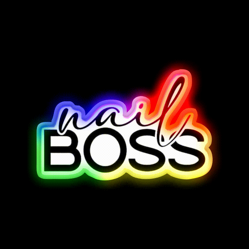 Nail Boss Manicure Ladys Nail Salon Led Neon Sign Wall Light Rgb Color - LED neon sign close-up detail