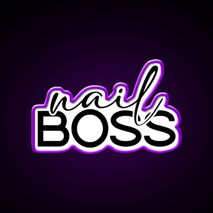 Nail Boss Manicure Ladys Nail Salon Led Neon Sign Wall Light Rgb Color - Shineneon