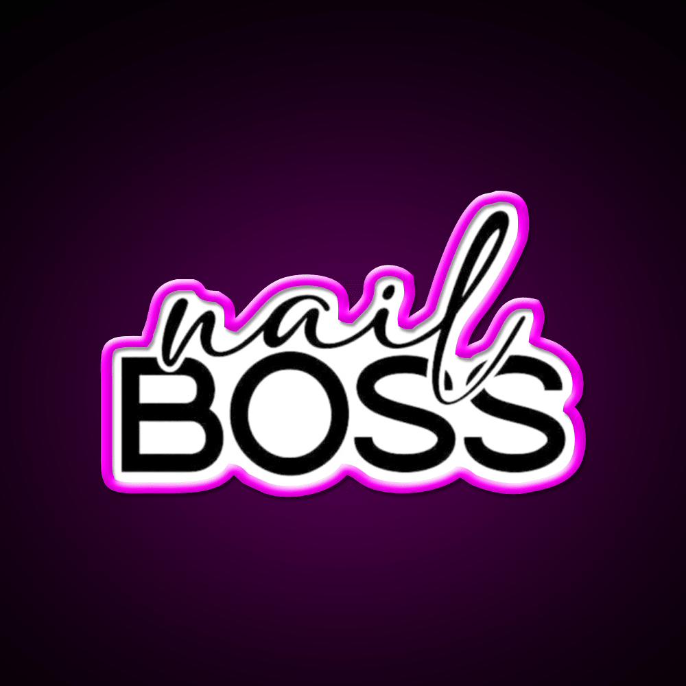 Nail Boss Manicure Ladys Nail Salon Led Neon Sign Wall Light Rgb Color - Shineneon