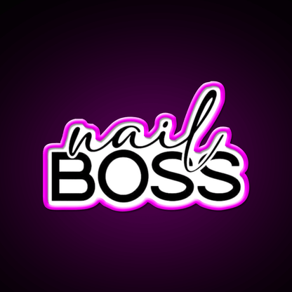 Nail Boss Manicure Ladys Nail Salon Led Neon Sign Wall Light Rgb Color - Shineneon
