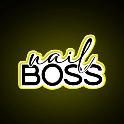 Nail Boss Manicure Ladys Nail Salon Led Neon Sign Wall Light Rgb Color - Shineneon