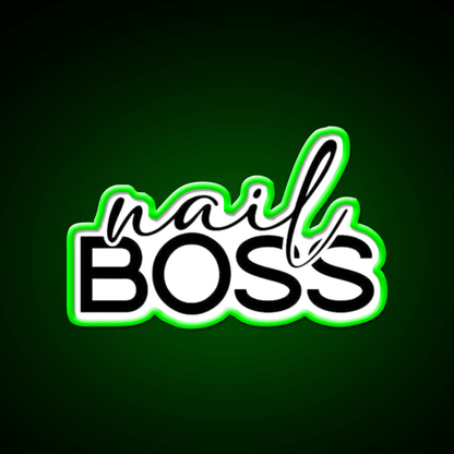 Nail Boss Manicure Ladys Nail Salon Led Neon Sign Wall Light Rgb Color - Shineneon