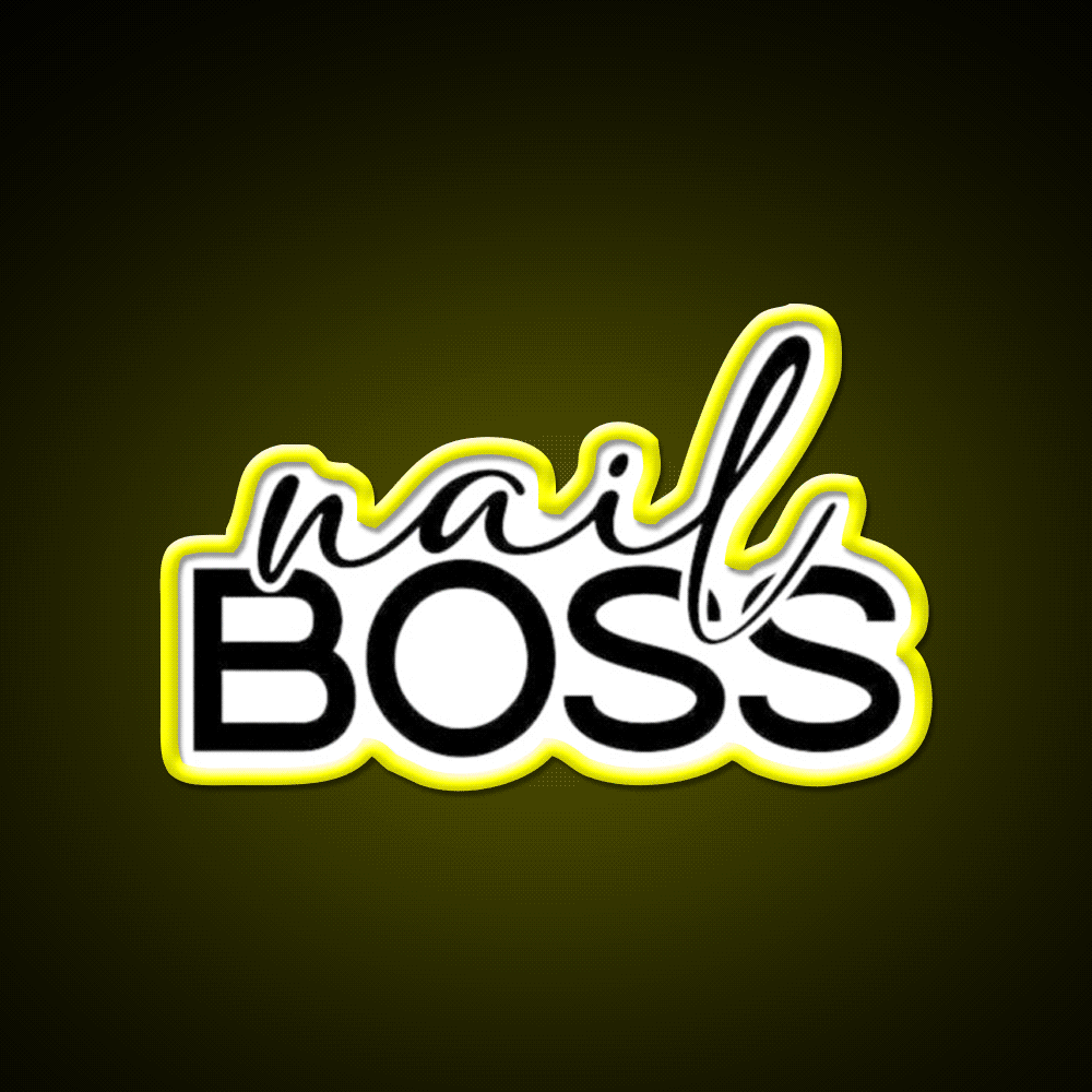 Nail Boss Manicure Ladys Nail Salon Led Neon Sign Wall Light Rgb Color - Custom LED neon sign front view