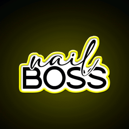 Nail Boss Manicure Ladys Nail Salon Led Neon Sign Wall Light Rgb Color - Custom LED neon sign front view