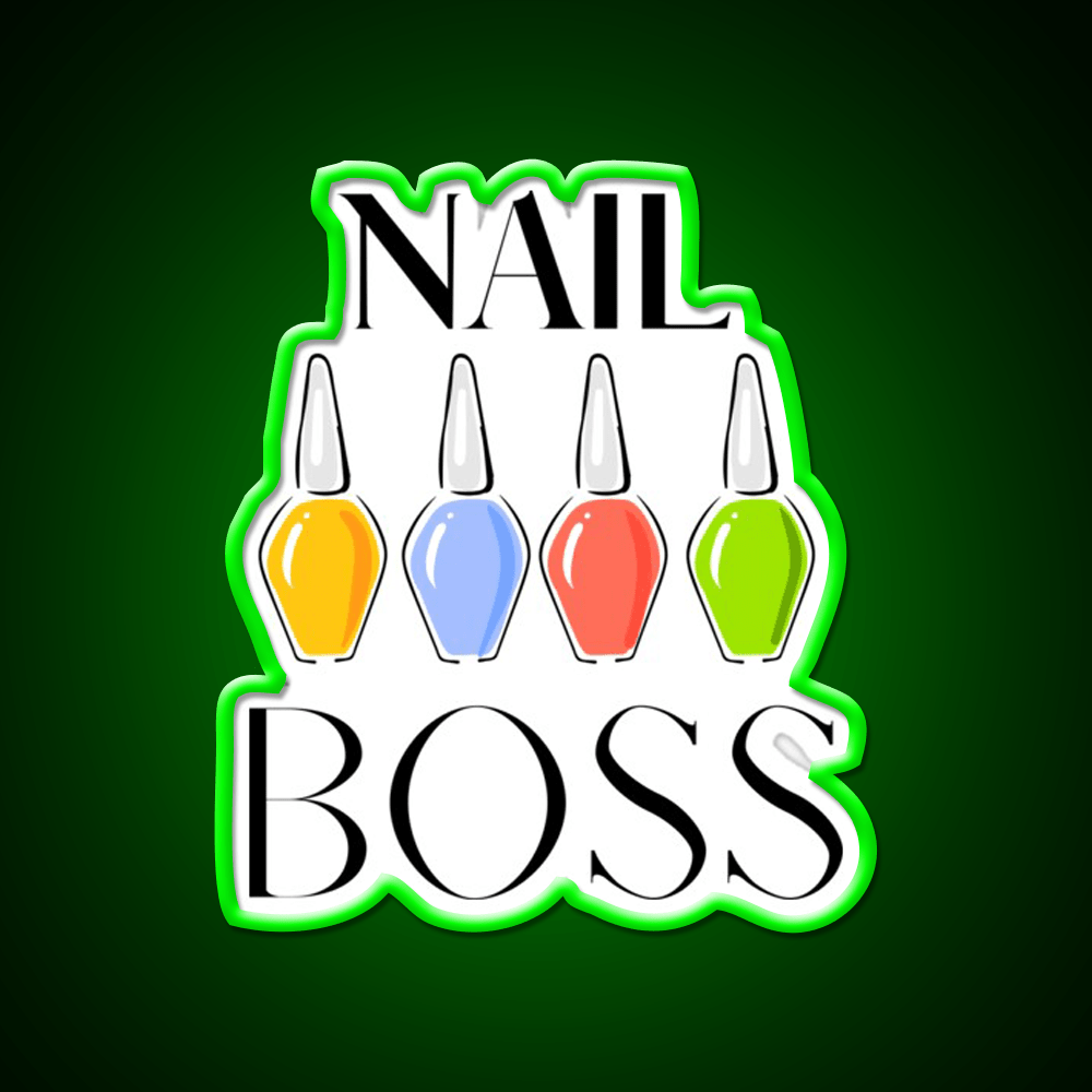 Nail Boss Nail Salon Led Neon Sign Rgb Color - Shineneon