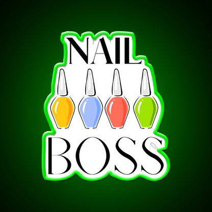 Nail Boss Nail Salon Led Neon Sign Rgb Color - Shineneon