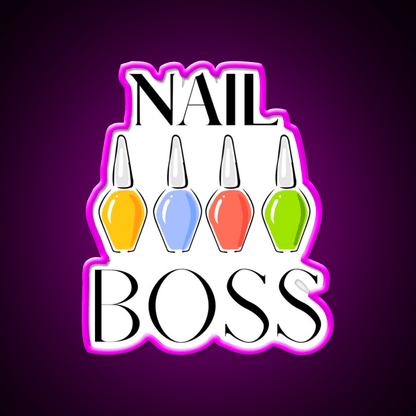 Nail Boss Nail Salon Led Neon Sign Rgb Color - Shineneon