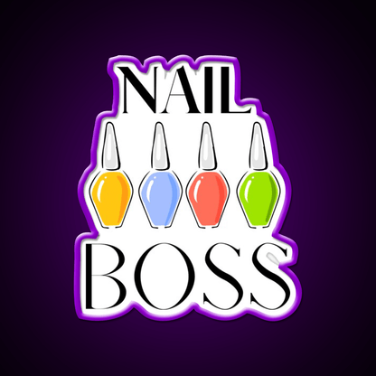 Nail Boss Nail Salon Led Neon Sign Rgb Color - Shineneon
