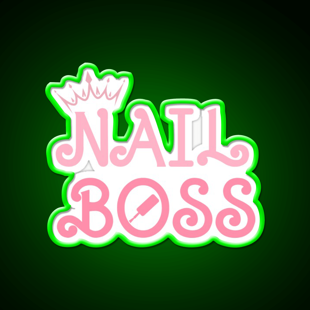 Nail Boss Nail Technician Nail Salon Led Neon Sign Rgb Color - Shineneon