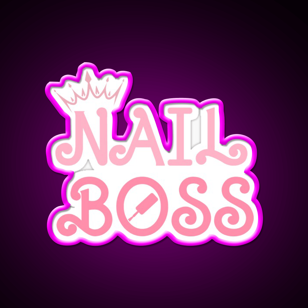 Nail Boss Nail Technician Nail Salon Led Neon Sign Rgb Color - Shineneon