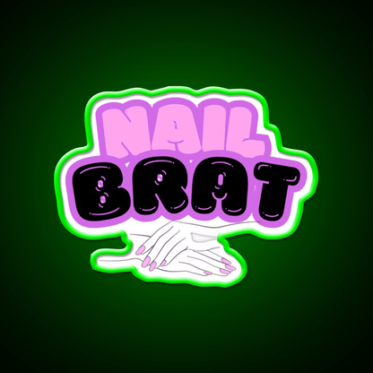 Nail Brat Nail Salon Led Neon Sign Rgb Color - Shineneon