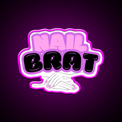 Nail Brat Nail Salon Led Neon Sign Rgb Color - Shineneon