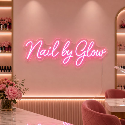 Nail By Glow LED Neon Sign - 01 Original Product Image