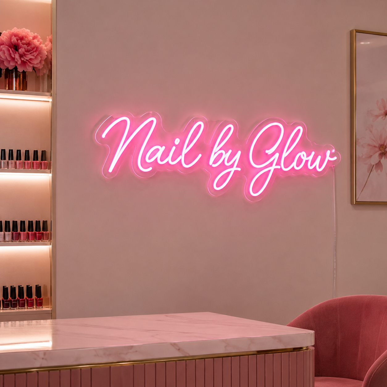Nail By Glow LED Neon Sign - 04 Size Image