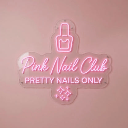 Nail Club Pretty Nails Only LED Neon Sign - 01 Original Product Image