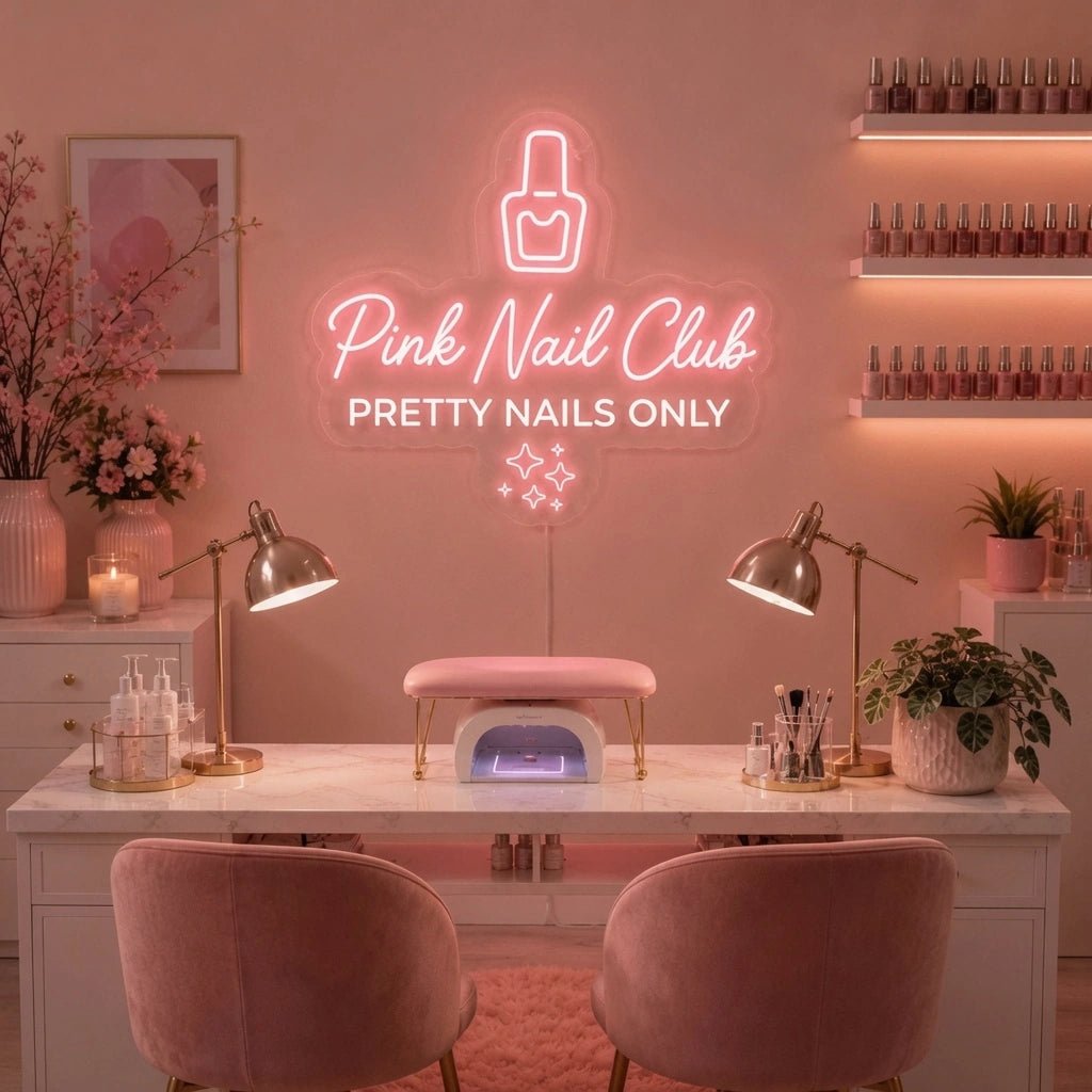 Nail Club Pretty Nails Only LED Neon Sign - Shineneon