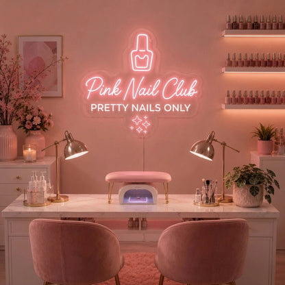 Nail Club Pretty Nails Only LED Neon Sign - Shineneon