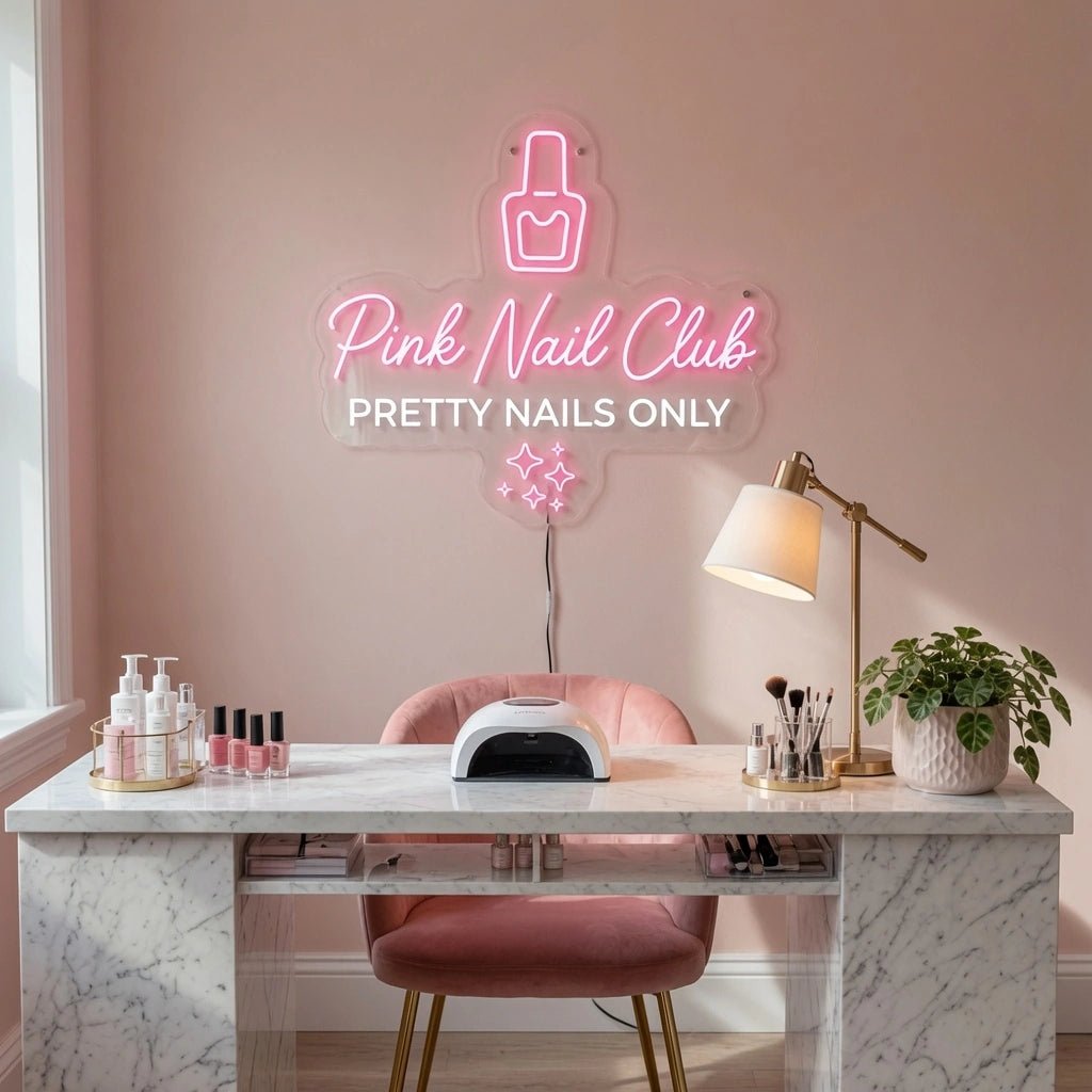 Nail Club Pretty Nails Only LED Neon Sign - Shineneon
