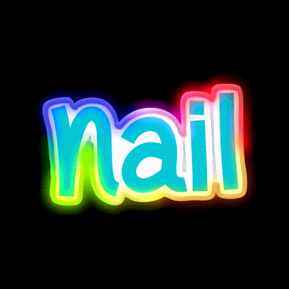 Nail Funny Cool Best Color Art Nail Salon Led Neon Sign Rgb Color - LED neon sign close-up detail