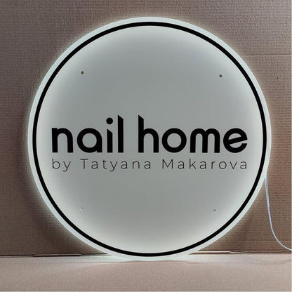Nail Home Acrylic Business Logo Sign - Shineneon