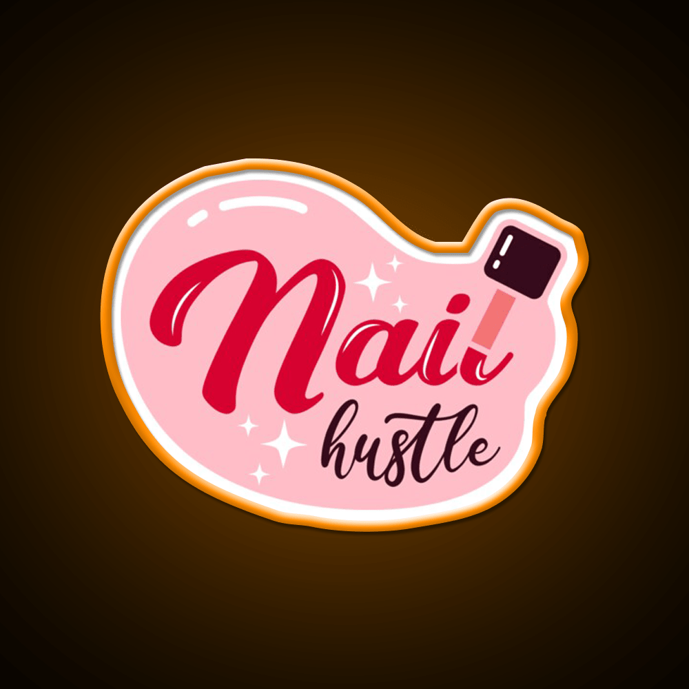 Nail Hustle Nail Salon Led Neon Sign Rgb Color - Shineneon