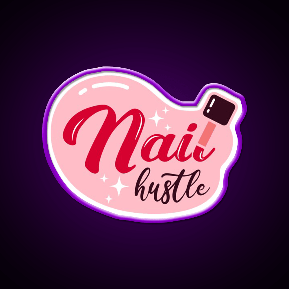 Nail Hustle Nail Salon Led Neon Sign Rgb Color - Shineneon