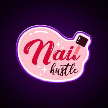 Nail Hustle Nail Salon Led Neon Sign Rgb Color - Shineneon