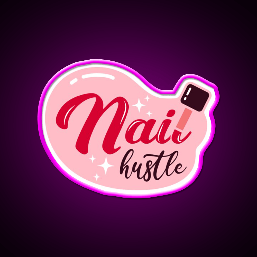 Nail Hustle Nail Salon Led Neon Sign Rgb Color - Shineneon