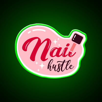 Nail Hustle Nail Salon Led Neon Sign Rgb Color - Shineneon