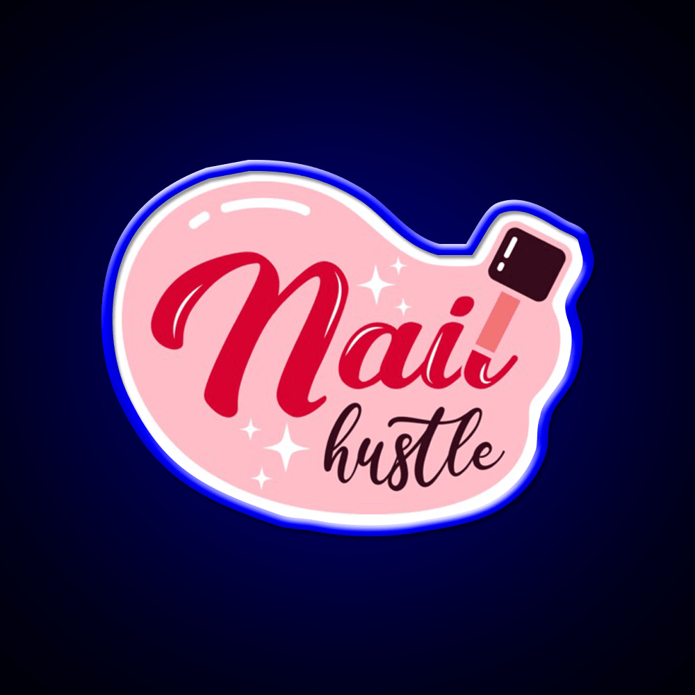 Nail Hustle Nail Salon Led Neon Sign Rgb Color - Shineneon