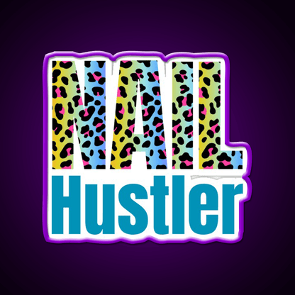 Nail Hustler Boss Polish Beauticians Salon Nail Salon Led Neon Sign Rgb Color - Shineneon