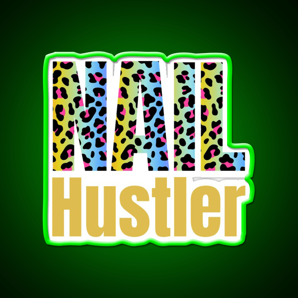 Nail Hustler Boss Polish Nail Salon Led Neon Sign For Nail Shop Rgb Color - Shineneon