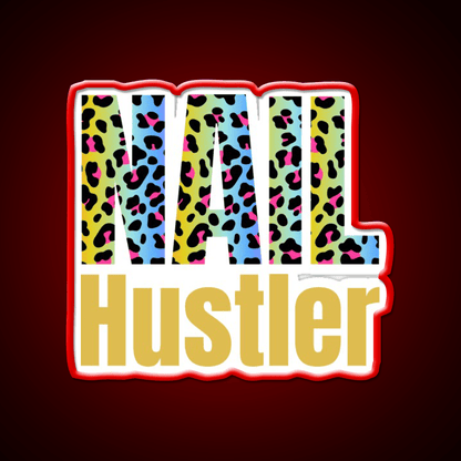 Nail Hustler Boss Polish Nail Salon Led Neon Sign For Nail Shop Rgb Color - Shineneon