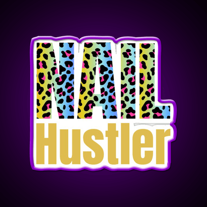 Nail Hustler Boss Polish Nail Salon Led Neon Sign For Nail Shop Rgb Color - Shineneon