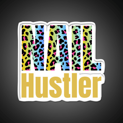 Nail Hustler Boss Polish Nail Salon Led Neon Sign For Nail Shop Rgb Color - Shineneon