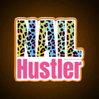 Nail Hustler Boss Polish Nail Salon Led Neon Sign For Tech Room Rgb Color - Shineneon