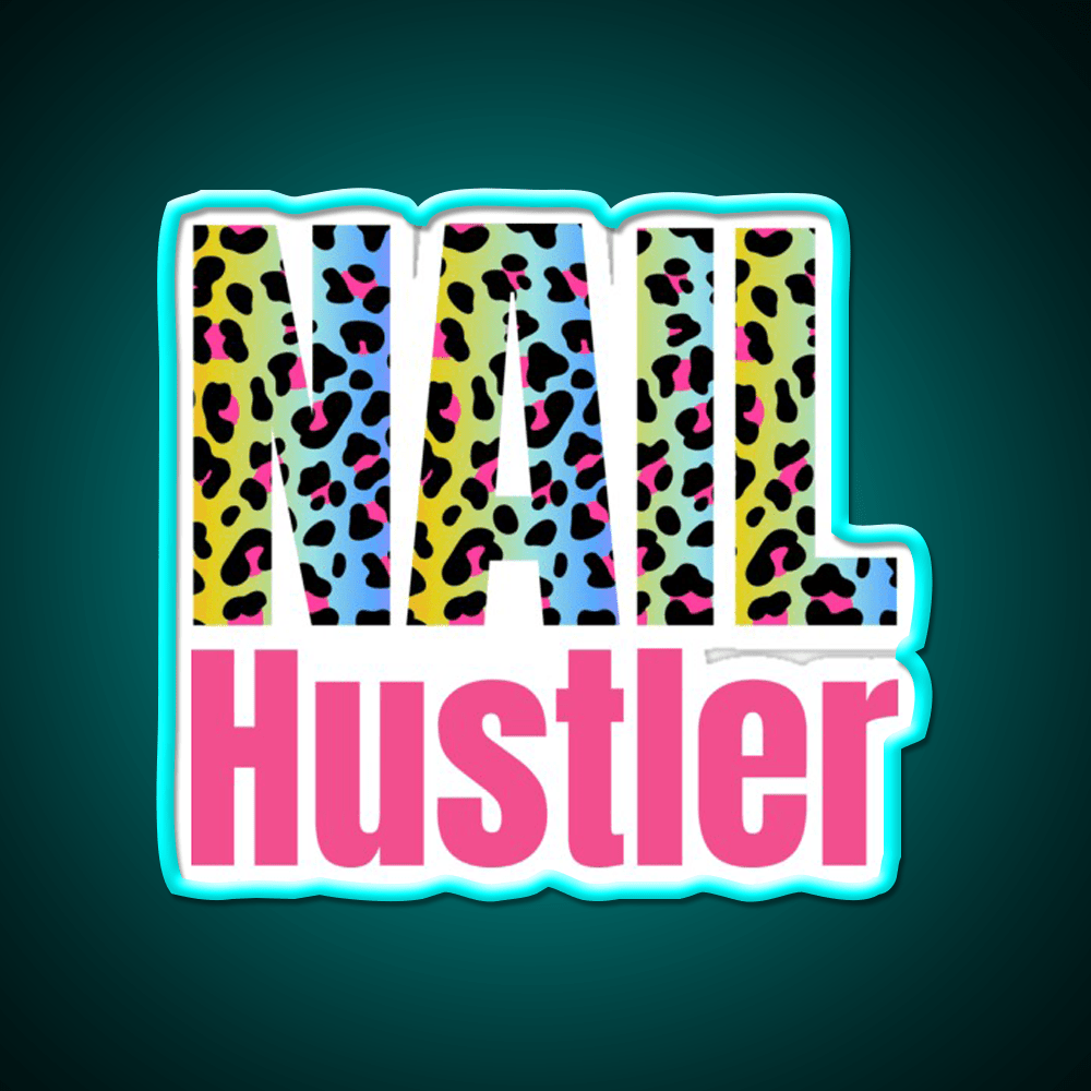 Nail Hustler Boss Polish Nail Salon Led Neon Sign For Tech Room Rgb Color - Shineneon