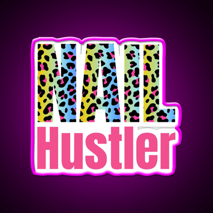 Nail Hustler Boss Polish Nail Salon Led Neon Sign For Tech Room Rgb Color - Shineneon