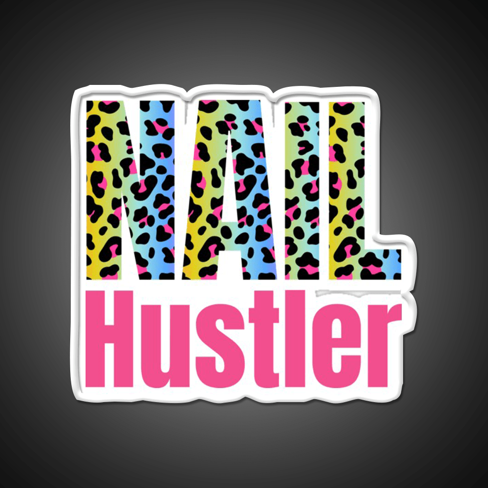 Nail Hustler Boss Polish Nail Salon Led Neon Sign For Tech Room Rgb Color - Shineneon