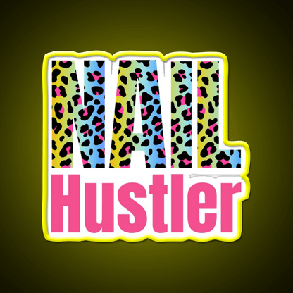 Nail Hustler Boss Polish Nail Salon Led Neon Sign For Tech Room Rgb Color - Shineneon