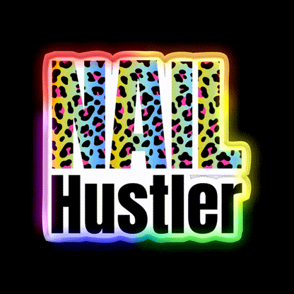 Nail Hustler Boss Polish Salon Nail Salon Led Neon Sign For Beauty Salon Rgb Color - LED neon sign close-up detail