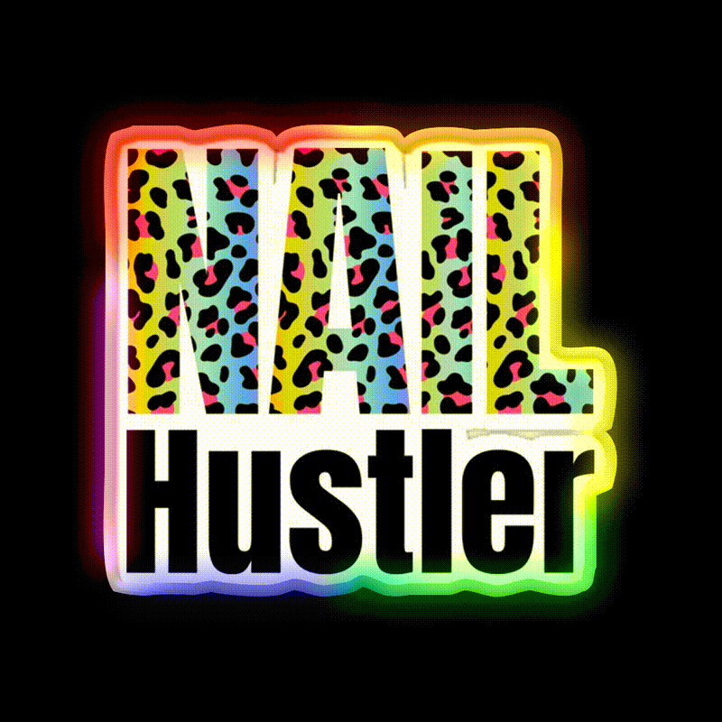 Nail Hustler Boss Polish Salon Nail Salon Led Neon Sign For Beauty Salon Rgb Color - LED neon sign close-up detail