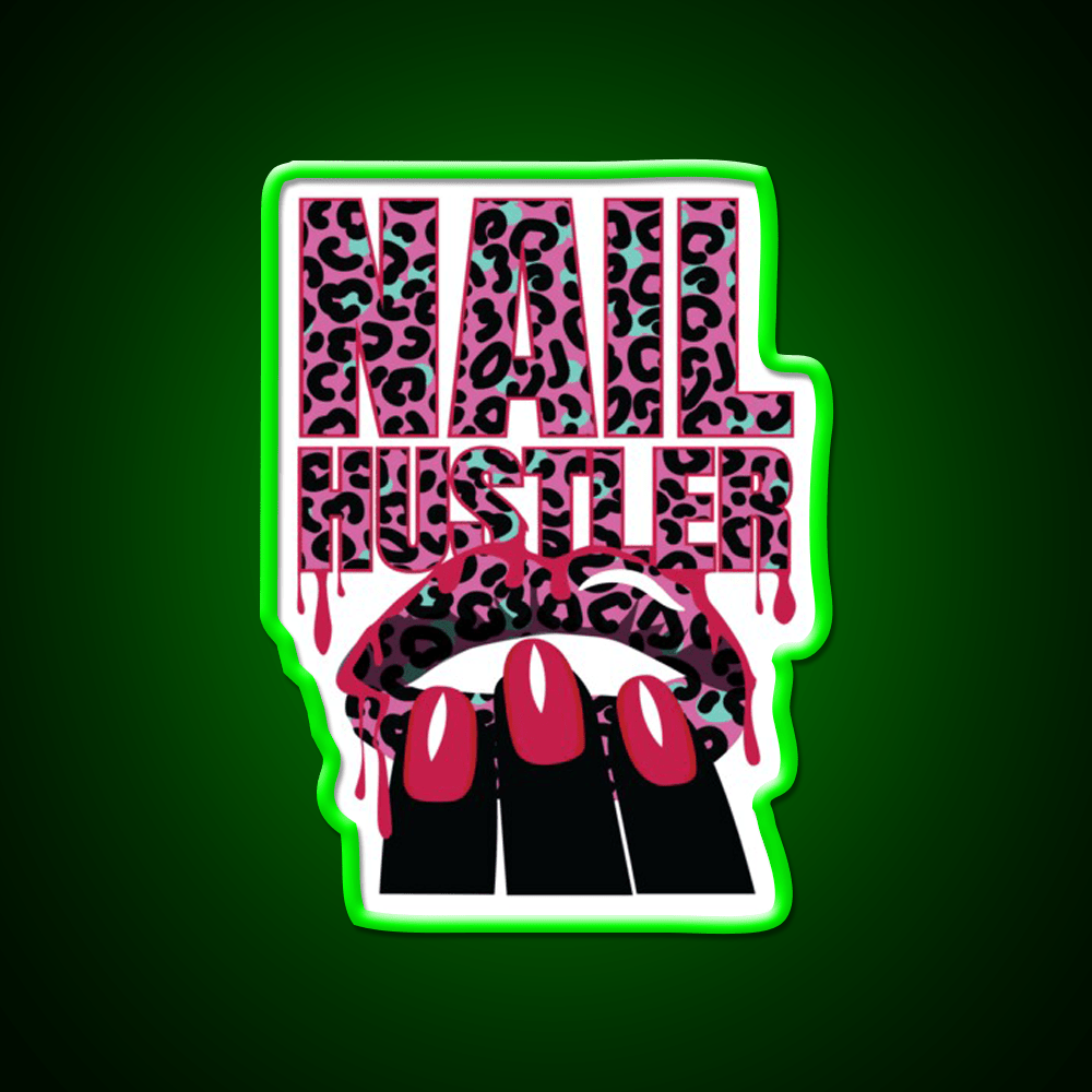 Nail Hustler Nailart Nail Salon Led Neon Sign Rgb Color - Shineneon