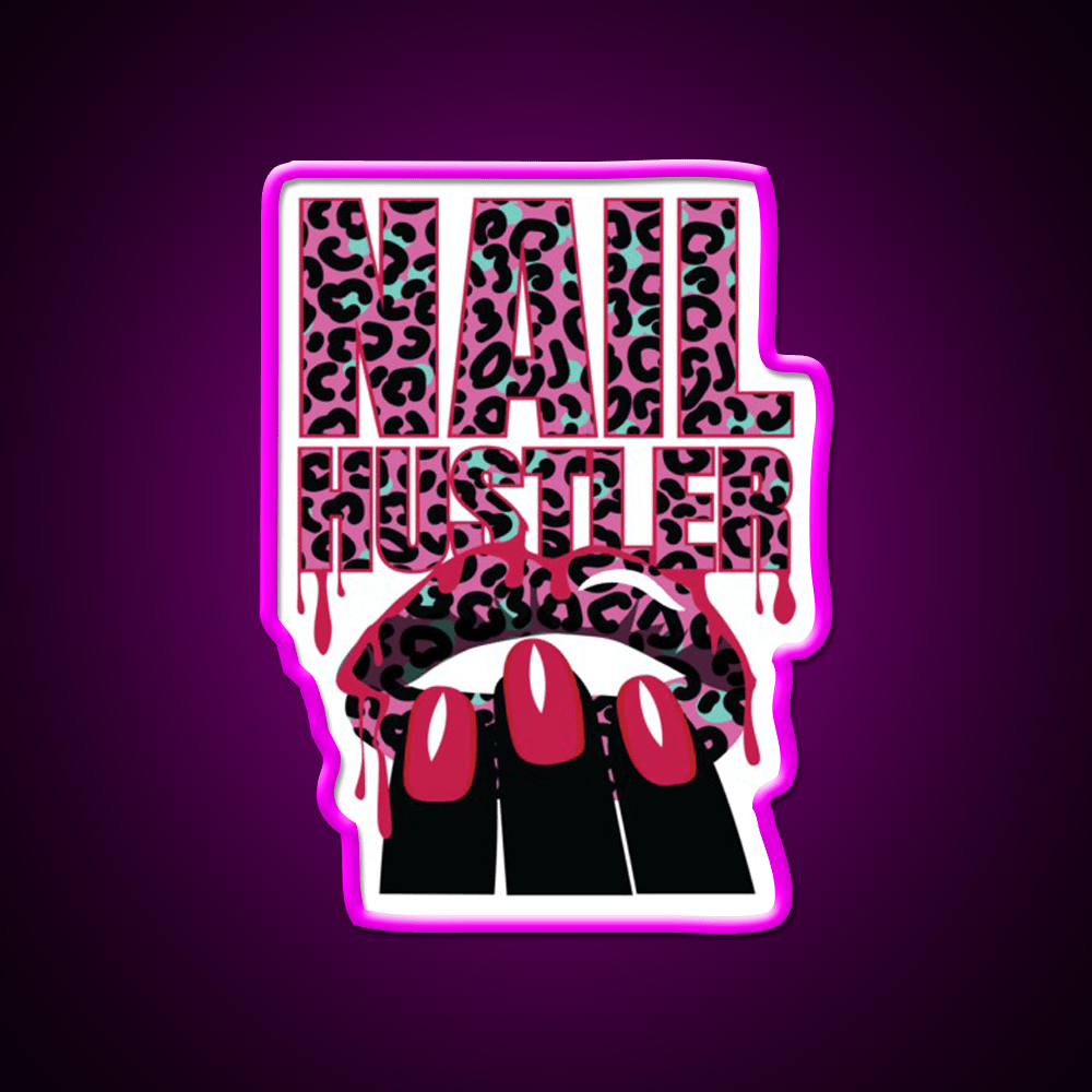 Nail Hustler Nailart Nail Salon Led Neon Sign Rgb Color - Shineneon
